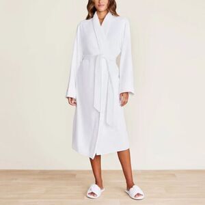 New $168 Barefoot Dreams Beach Towel Terry Robe Women's White Large/XLarge